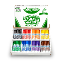 Crayola 200 Ct Washable Markers Cone Tip