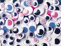 Blue, Black, Pink Oval Eyes