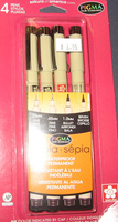 Micron Sepia 4 Pen Set