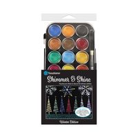 Winter Pearlescent Paint & Stencil Kit