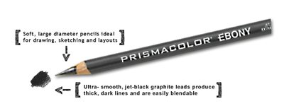 Prismacolor Ebony Sketching Pencil, Black