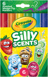 Silly Scents Chisel Tip Marker 6 Count, Crayola